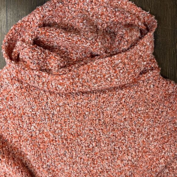 Free People BFF Cowl Neck Oversized Crop Sweater In Red Lotus SZ SM - Picture 3 of 6